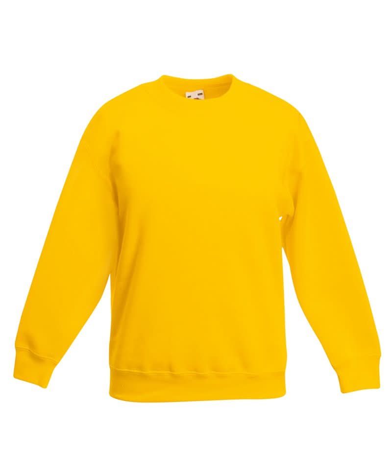 Fruit of the Loom Fruit Of The Loom Kids Premium Set In Sweatshirt SS801 - Sunflower - Customisable Sweatshirts
