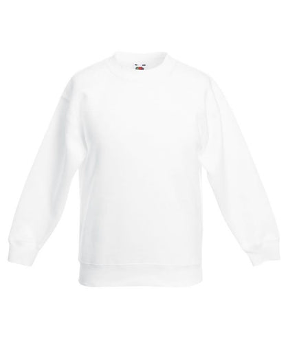 Fruit of the Loom Fruit Of The Loom Kids Premium Set In Sweatshirt SS801 - White - Customisable Sweatshirts