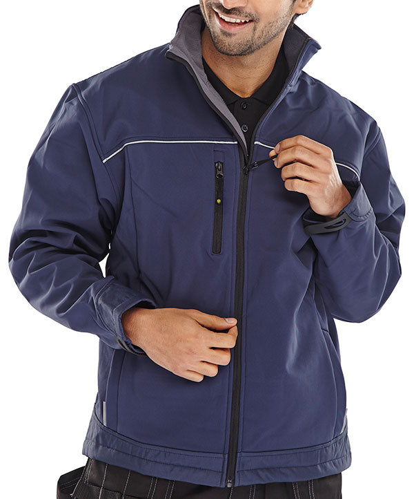 Beeswift Soft Shell Jacket - Navy Blue - Customisable Jackets
