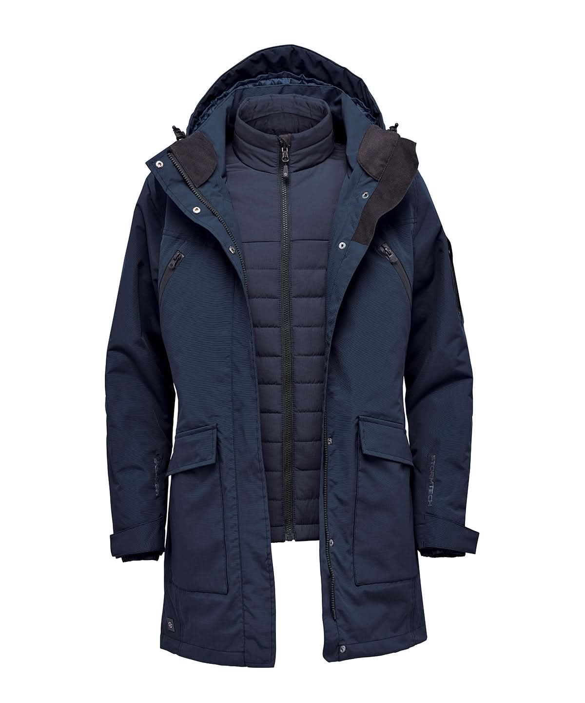 Stormtech WomenS Fairbanks 5 In 1 Parka ST217 - Navy - Customisable Jackets