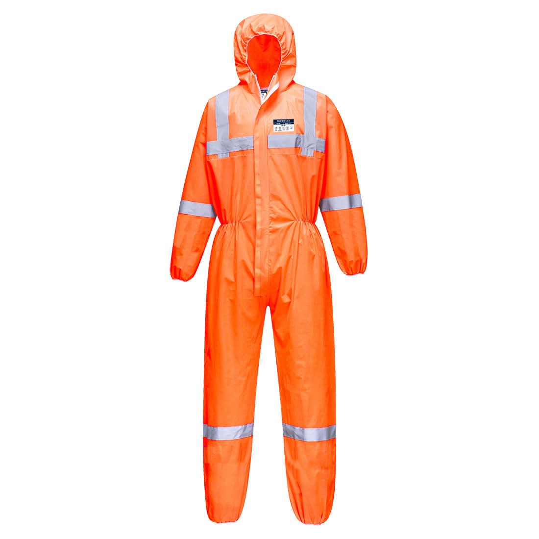 Portwest Vistex Sms Coverall Type 56 Pk50 ST36 - Orange - Customisable HV Coverall