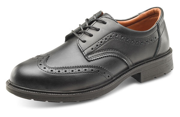 Beeswift Brogue Shoe - Black - Customisable Safety Shoes