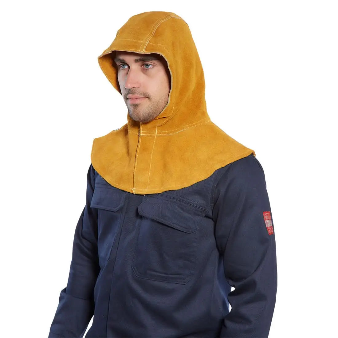 Fr Leather Hood Sw33 - Tan - Customisable Flame Resistant Accessories