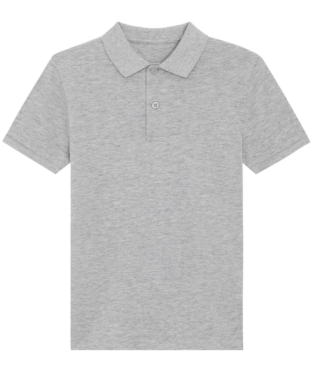 Stanley/Stella Mini sprinter kids polo STPK908 SX117 - Heather Grey - Customisable Polos
