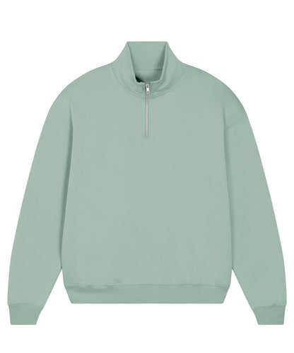 Stanley/Stella Unisex Miller dry 14 zip sweatshirt STSU795 SX216 - Aloe - Customisable Sweatshirts