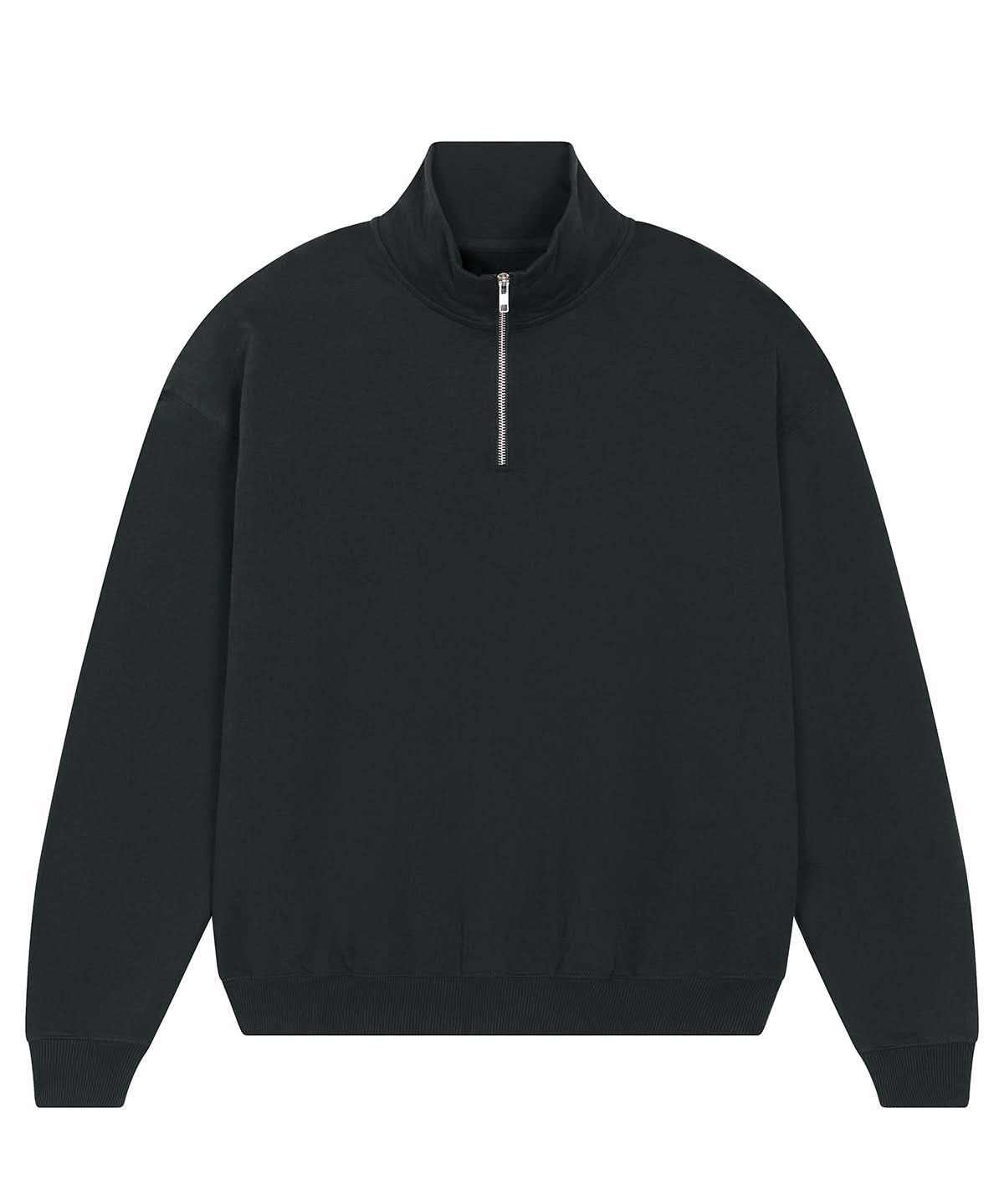 Stanley/Stella Unisex Miller dry 14 zip sweatshirt STSU795 SX216 - Black - Customisable Sweatshirts
