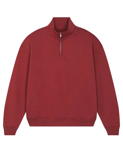 Stanley/Stella Unisex Miller dry 14 zip sweatshirt STSU795 SX216 - Red Earth - Customisable Sweatshirts