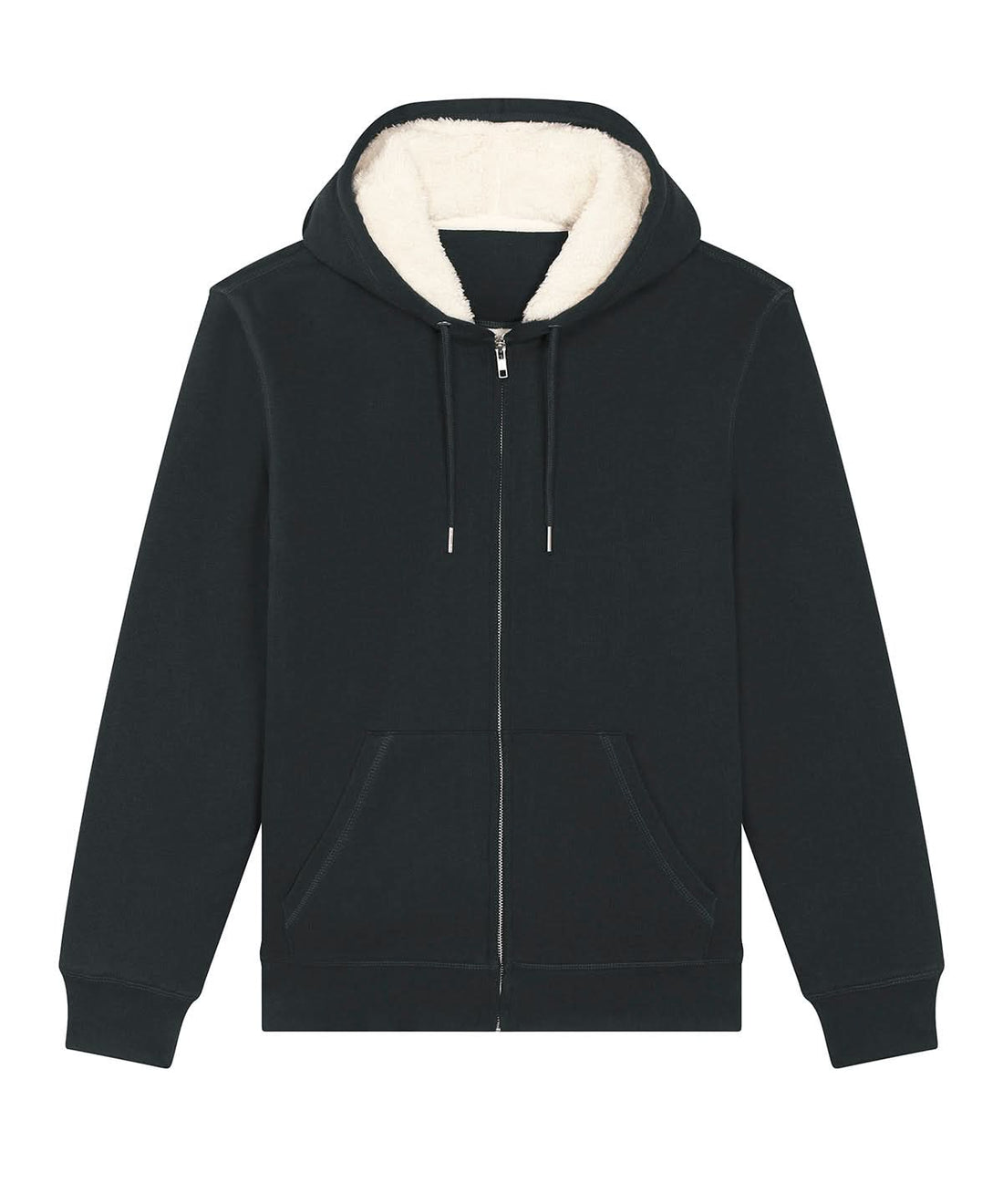 Stanley/Stella Unisex Hygger sherpa zip through sweatshirt STSU956 SX222 - Black - Customisable Sweatshirts