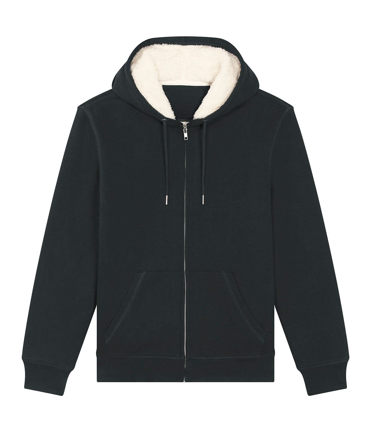 Stanley/Stella Unisex Hygger sherpa zip through sweatshirt STSU956 SX222 - Black - Customisable Sweatshirts