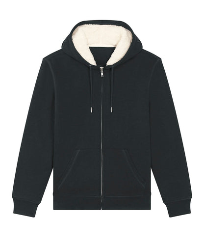 Stanley/Stella Unisex Hygger sherpa zip through sweatshirt STSU956 SX222 - Black - Customisable Sweatshirts