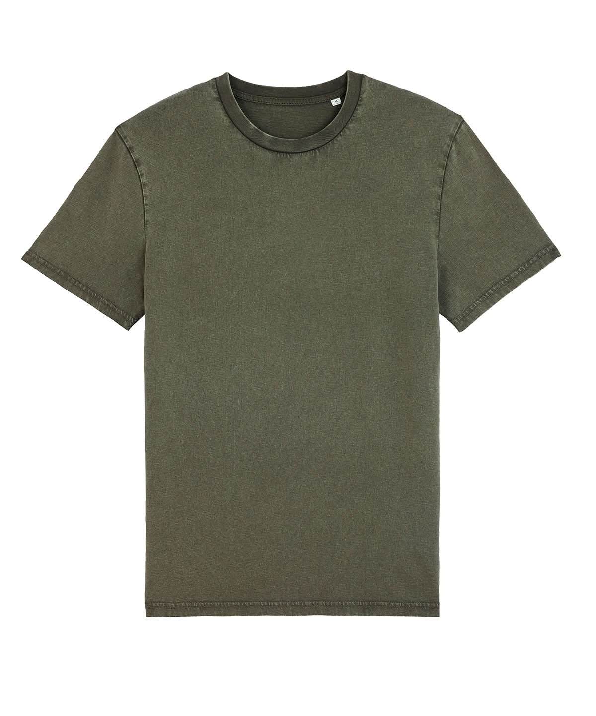 Stanley/Stella Unisex Crafter Iconic Mid Light T Shirt STTU170 Garment Dyed Khaki SX236 - Garment Dyed Khaki - Customisable T-Shirt