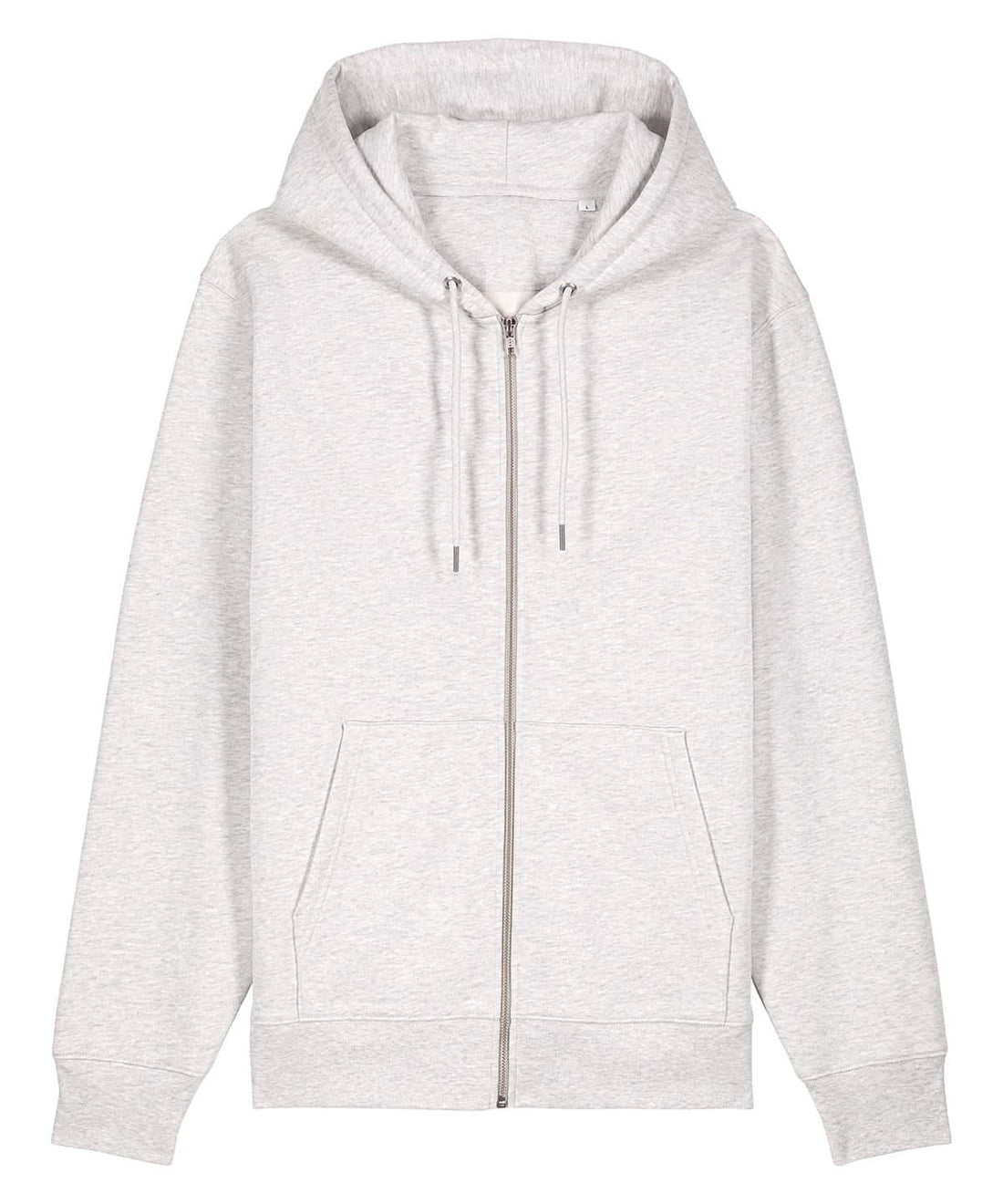 Stanley/Stella Unisex Cultivator 20 Iconic Zip Thru Hoodie Sweatshirt STSU179 Cool Heather Grey SX712 - Cool Heather Grey - Customisable Hoodies