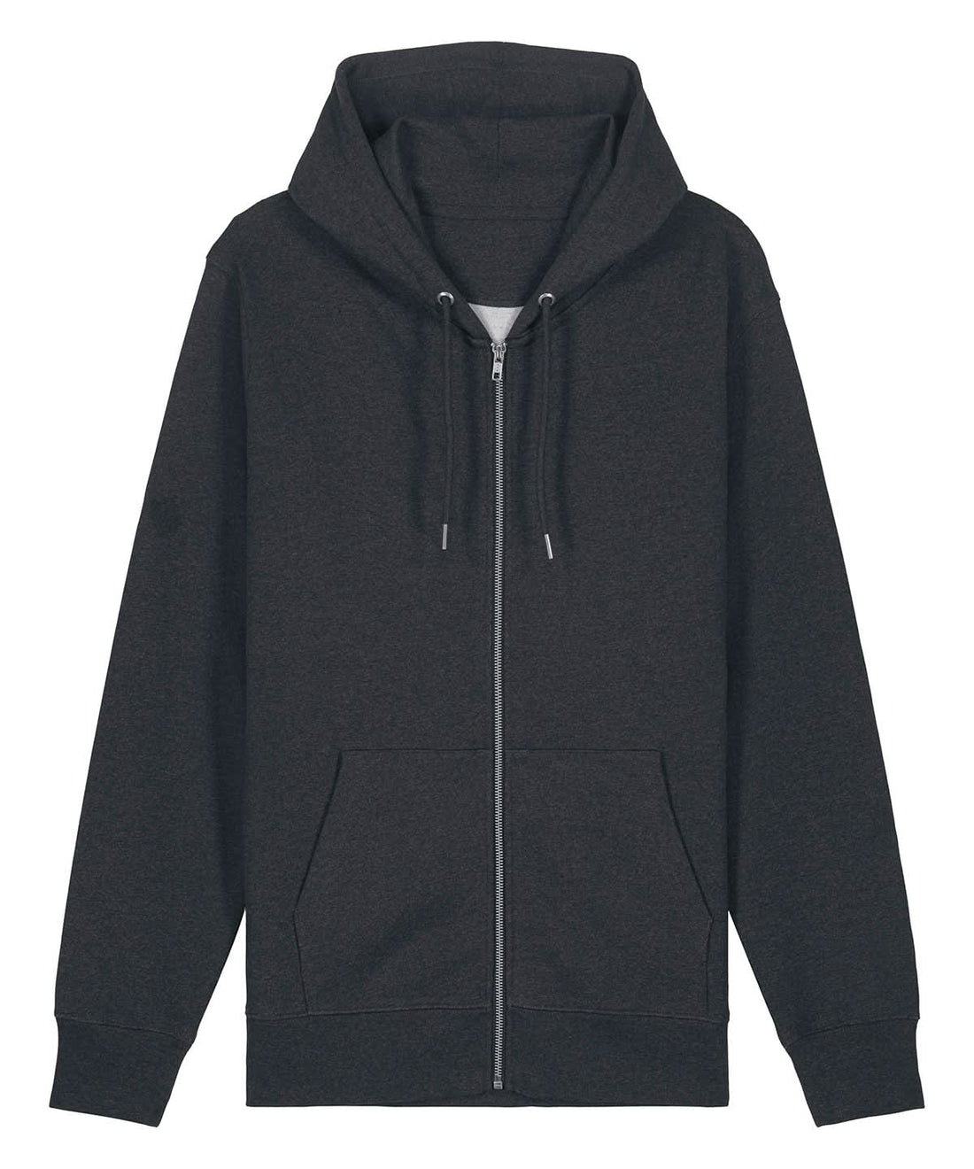 Stanley/Stella Unisex Cultivator 20 Iconic Zip Thru Hoodie Sweatshirt STSU179 Dark Heather Grey SX712 - Dark Heather Grey - Customisable Hoodies