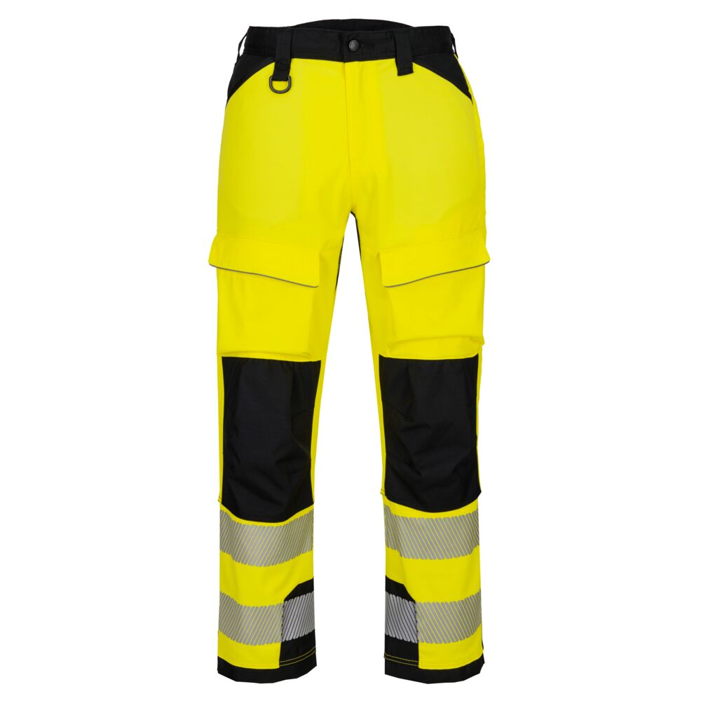 Pw3 Hi Vis Harness Trouser T142 - Yellow Black - Customisable Work Trousers