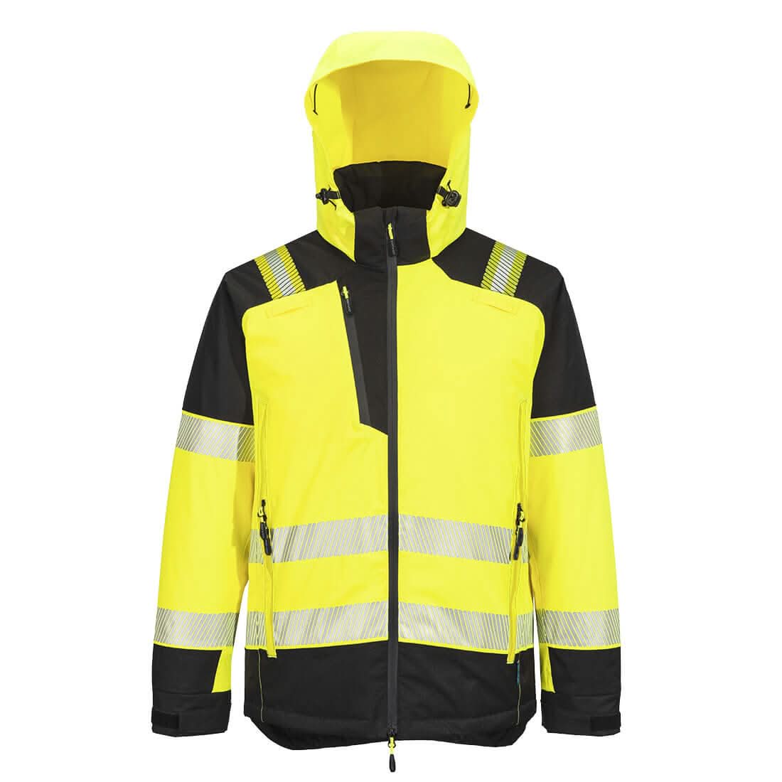 Portwest Pw3 Hi Vis Winter Jacket T160 - Yellow Black - Customisable Jackets