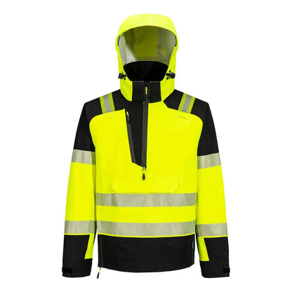 Pw3 Hi Vis Overhead Rain Jacket (3 L) T161 - Yellow Black - Customisable Rain Jackets