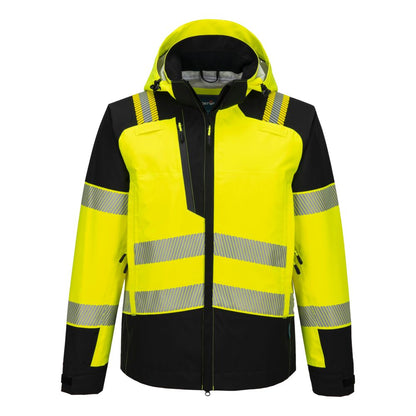 Pw3 Hi Vis Rain Jacket (3 L) T166 - Yellow Black - Customisable Rain Jackets