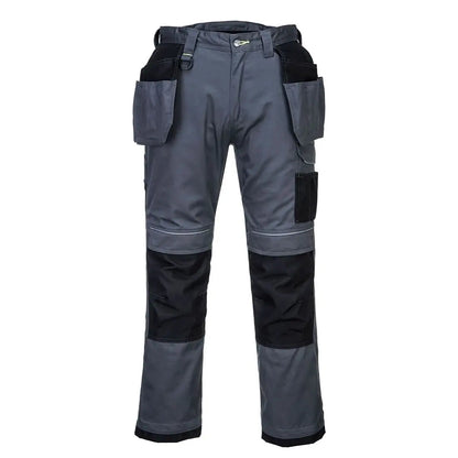Pw3 Holster Work Trousers T602 - Zoom Grey Black - Customisable Work Trousers
