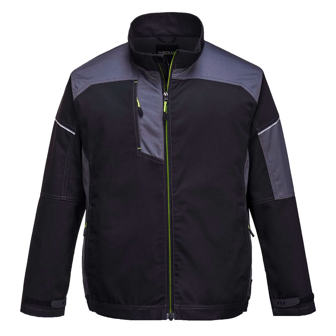 Portwest Pw3 Work Jacket T603 - Black Zoom Grey - Customisable Jacket