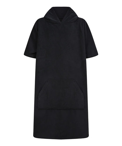 Towel City Kids poncho TC811 - Black - Customisable Robes
