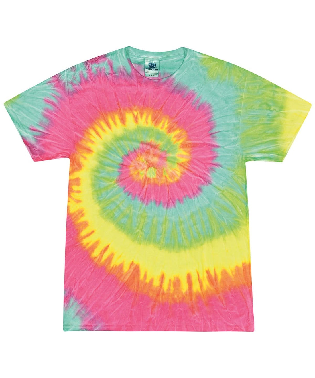 Colortone Tie Dye Shirt Minty Rainbow TD02M - Minty Rainbow - Customisable T-Shirts