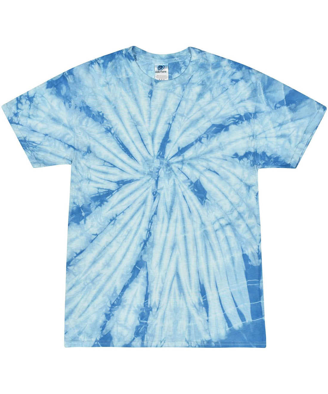 Colortone Tie Dye Shirt Spider Baby Blue TD02M - Spider Baby Blue - Customisable T-Shirts