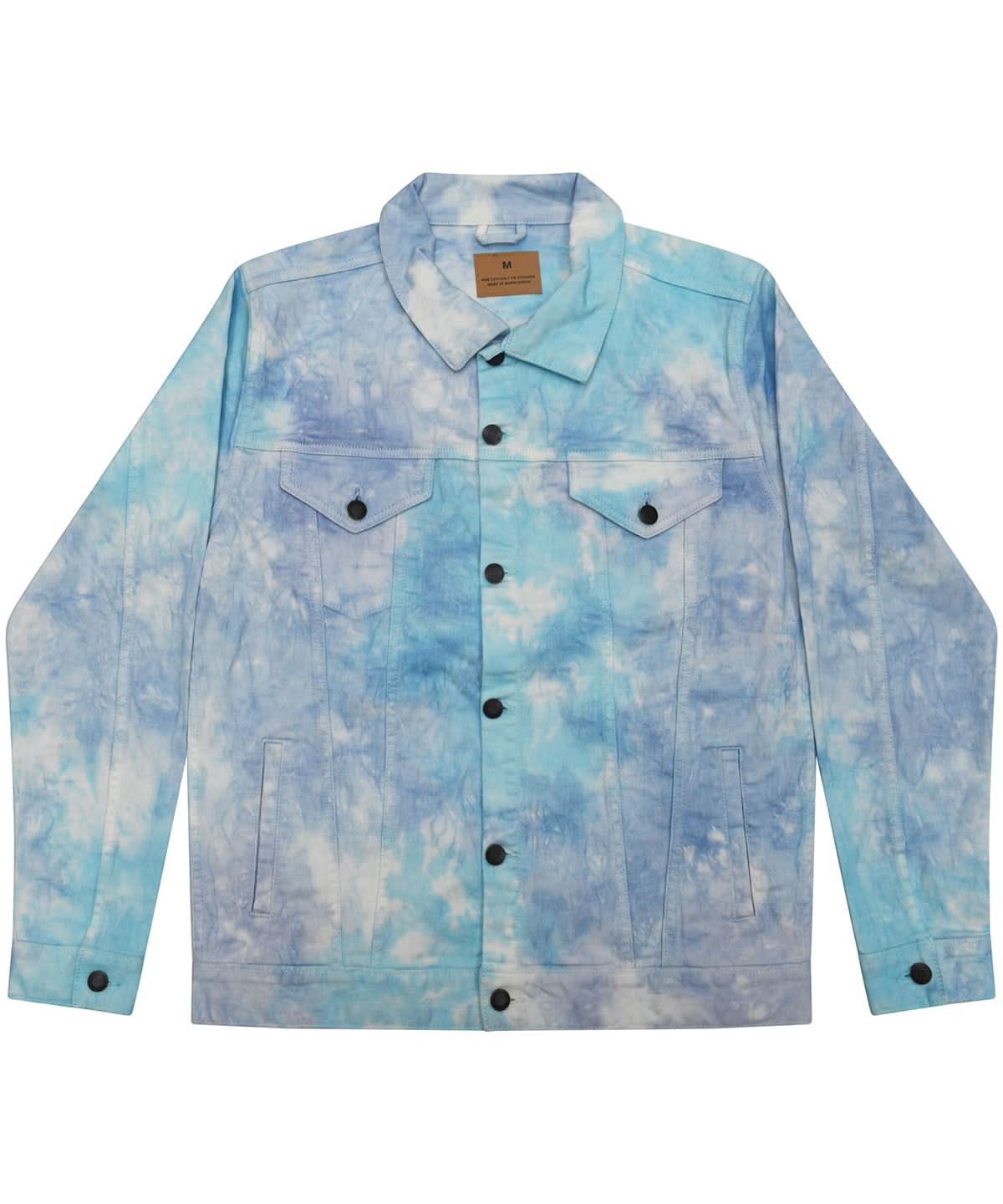 Colortone Tie dye denim jacket td32m - Lagoon - Customisable Jackets