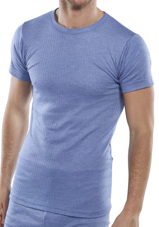 Beeswift Themal Vest Short Sleeve - Blue - Customisable Thermals