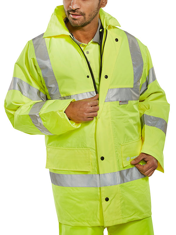 Beeswift In Hi Vis Jacket And Bodywarmer - Saturn Yellow - Customisable Jackets