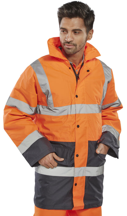 Beeswift Hi Vis Two Tone Traffic Jacket - - Customisable Jackets