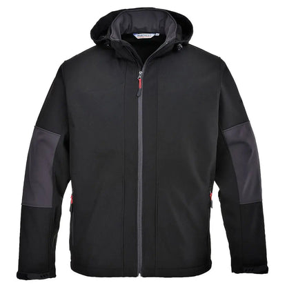 Hooded Softshell 3 L Tk53 - Black - Customisable Softshell Jackets