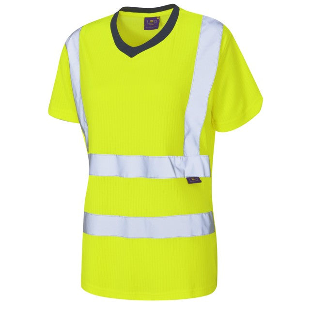 EcoViz Comfort Womens Orange T-Shirt Belstone TL01 - HV YELLOW - Customisable Hi-Vis T-Shirts