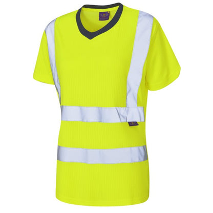 EcoViz Comfort Womens Orange T-Shirt Belstone TL01 - HV YELLOW - Customisable Hi-Vis T-Shirts