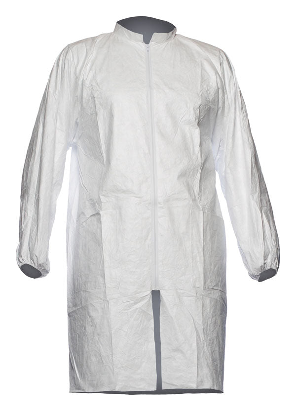 Tyvek500 Tyvek Disposable Labcoat Pl - White - Customisable Aprons