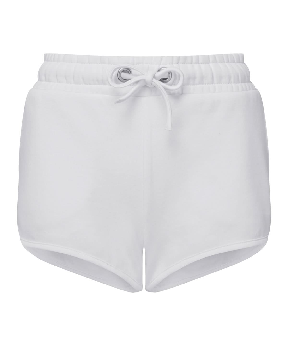 TriDri Tridri WomenS Recycled Retro Jogger Shorts TR063 - White - Customisable Shorts
