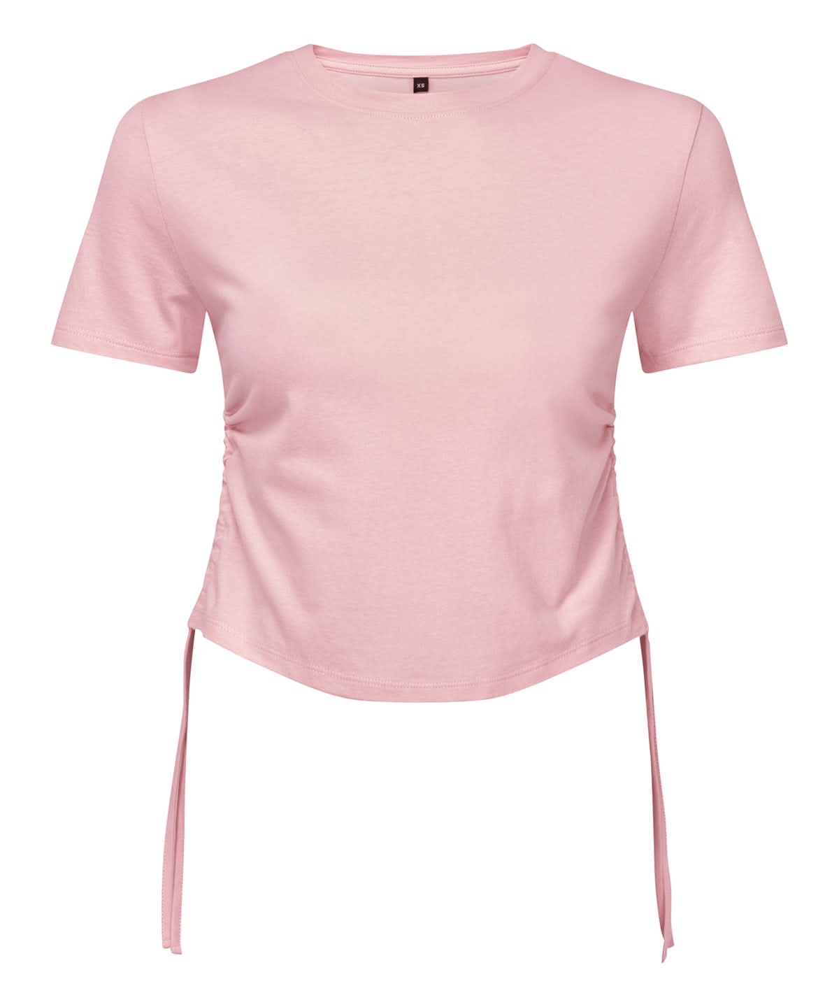 TriDri Tridri WomenS Ruched Crop Top TR069 - Light Pink - Customisable T-Shirts