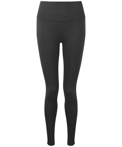 TriDri Tridri WomenS Ribbed Seamless 3D Fit Multi Sport Leggings TR211 - Charcoal - Customisable Leggings