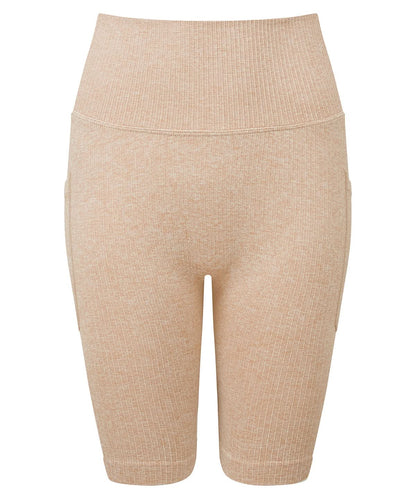 TriDri Tridri WomenS Ribbed Seamless 3D Fit Cycle Shorts TR225 - Nude Melange - Customisable Shorts