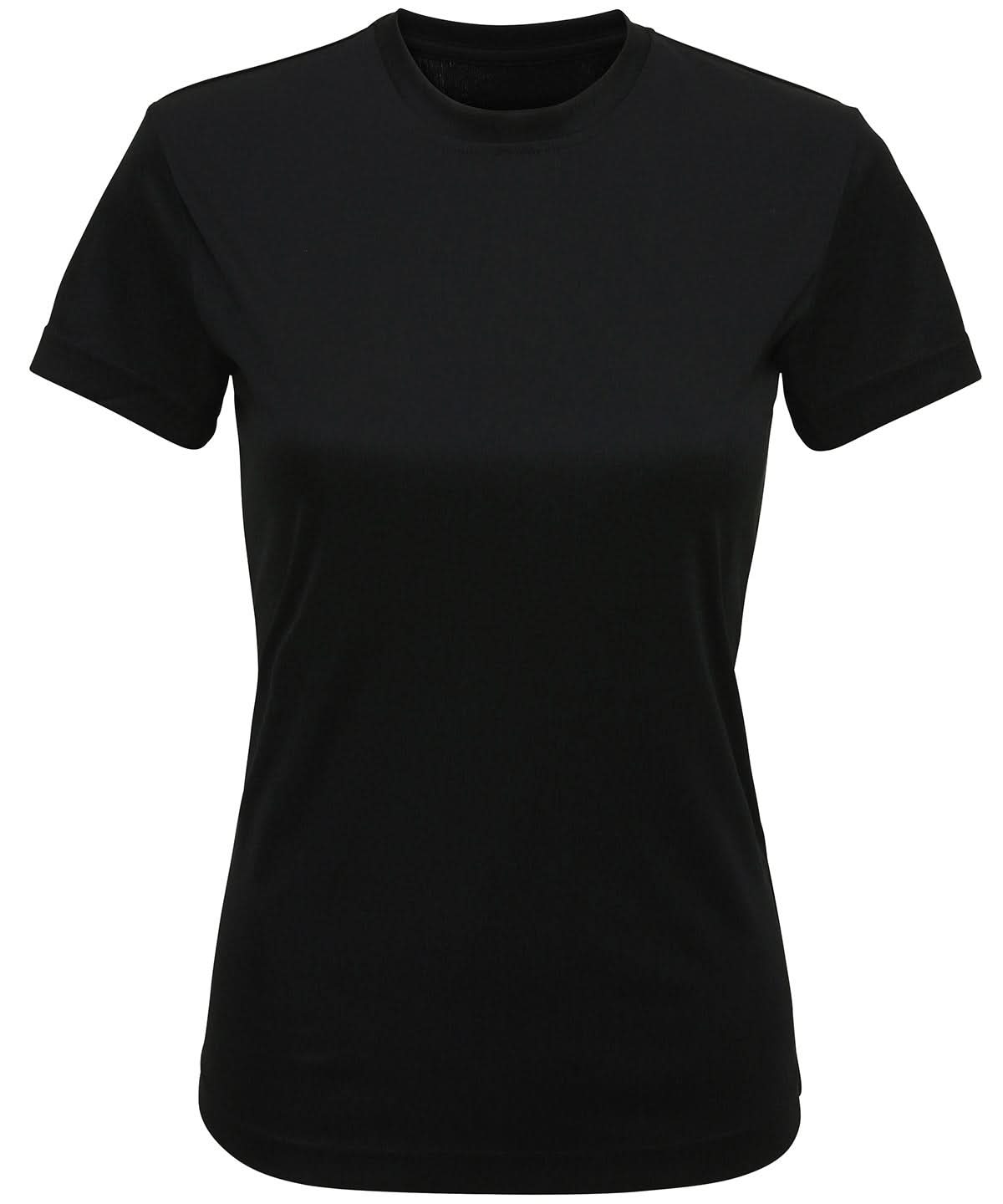 TriDri Tridri WomenS Recycled Performance T Shirt TR502 - Black - Customisable T-Shirts