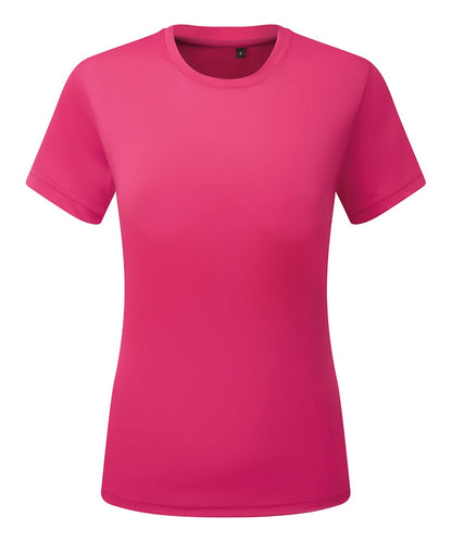 TriDri Tridri WomenS Cationic Recycled Textured Tee TR504 - Hot Pink - Customisable T-Shirts