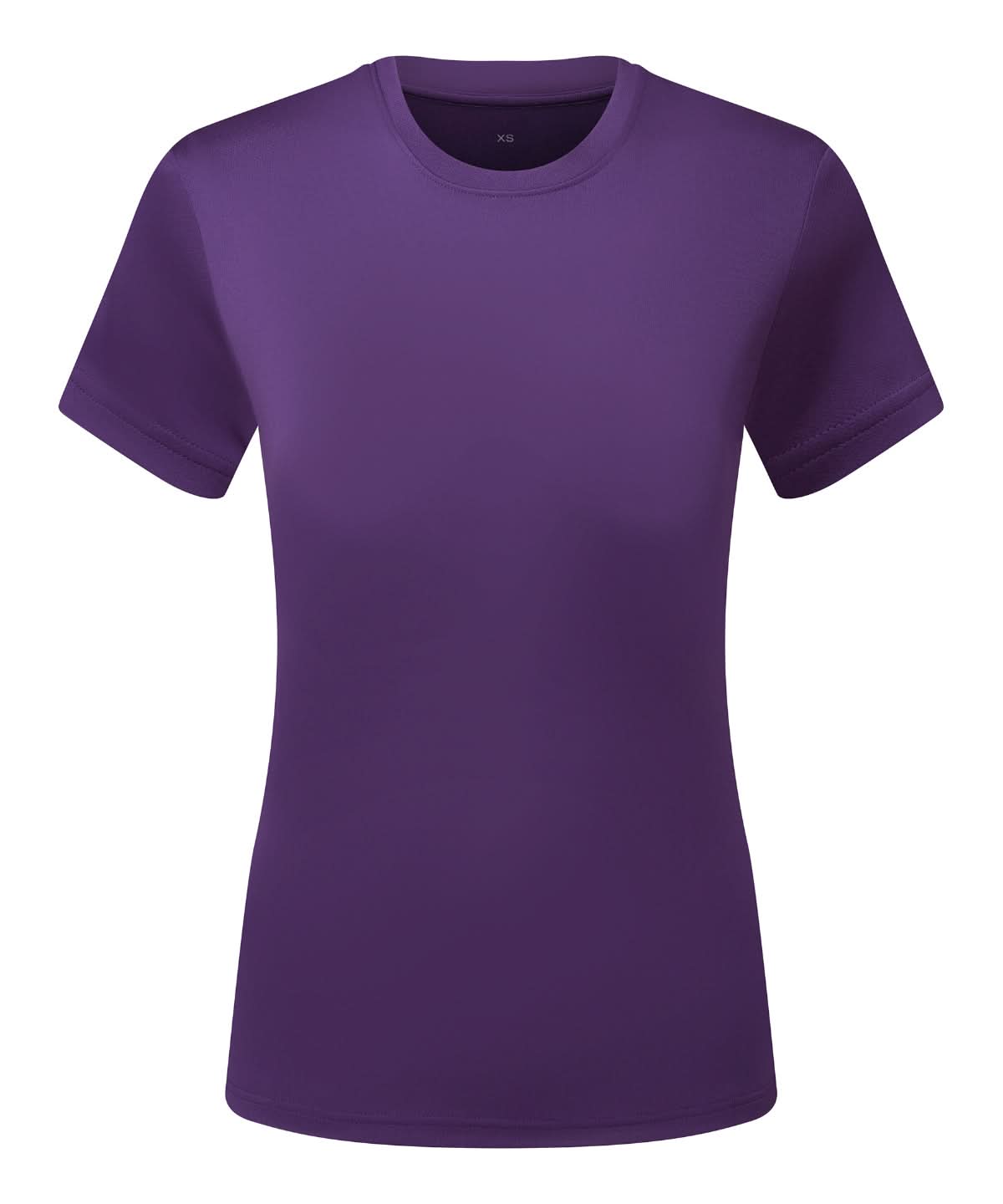 TriDri Tridri WomenS Cationic Recycled Textured Tee TR504 - Bright Purple - Customisable T-Shirts
