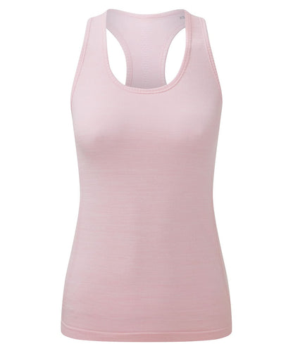 TriDri Tridri WomenS Recycled Seamless 3D Fit Multi Sport Flex Vest TR509 - Light Pink Melange - Customisable Vest