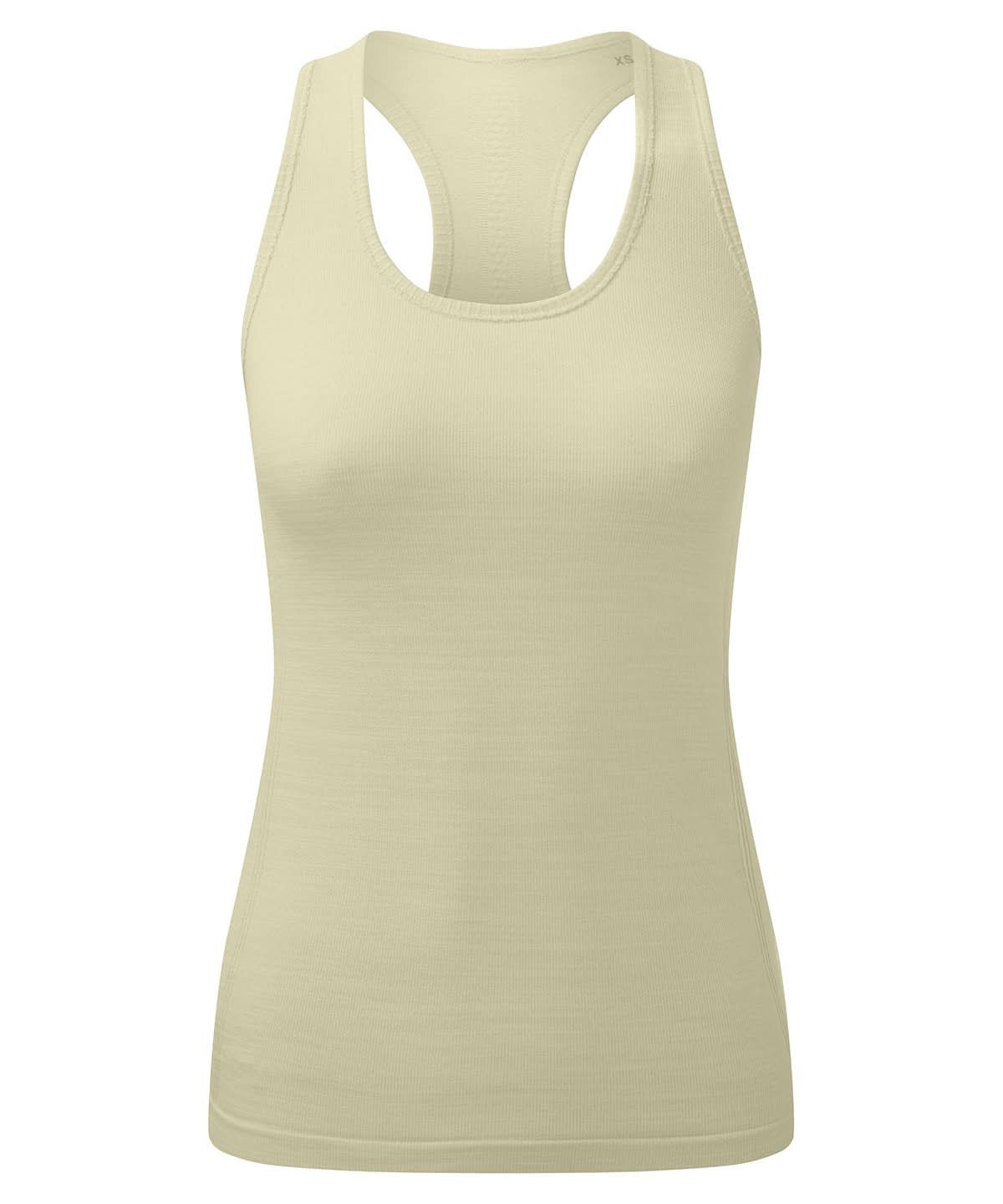 TriDri Tridri WomenS Recycled Seamless 3D Fit Multi Sport Flex Vest TR509 - Saga Green Melange - Customisable Vest