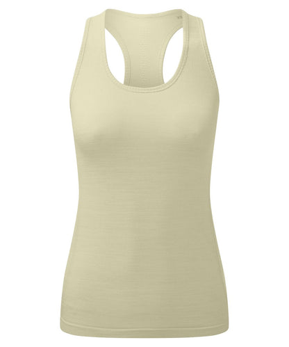 TriDri Tridri WomenS Recycled Seamless 3D Fit Multi Sport Flex Vest TR509 - Saga Green Melange - Customisable Vest