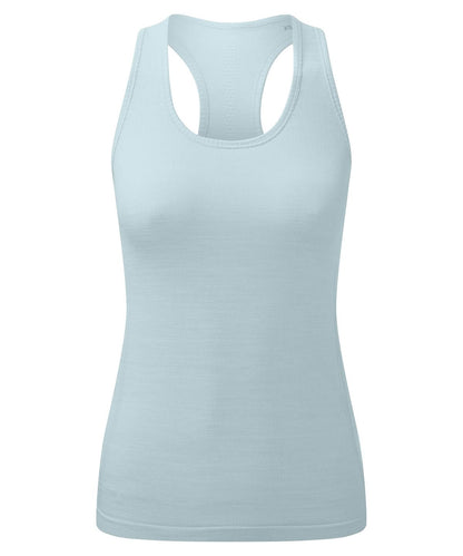 TriDri Tridri WomenS Recycled Seamless 3D Fit Multi Sport Flex Vest TR509 - Sky Blue Melange - Customisable Vest