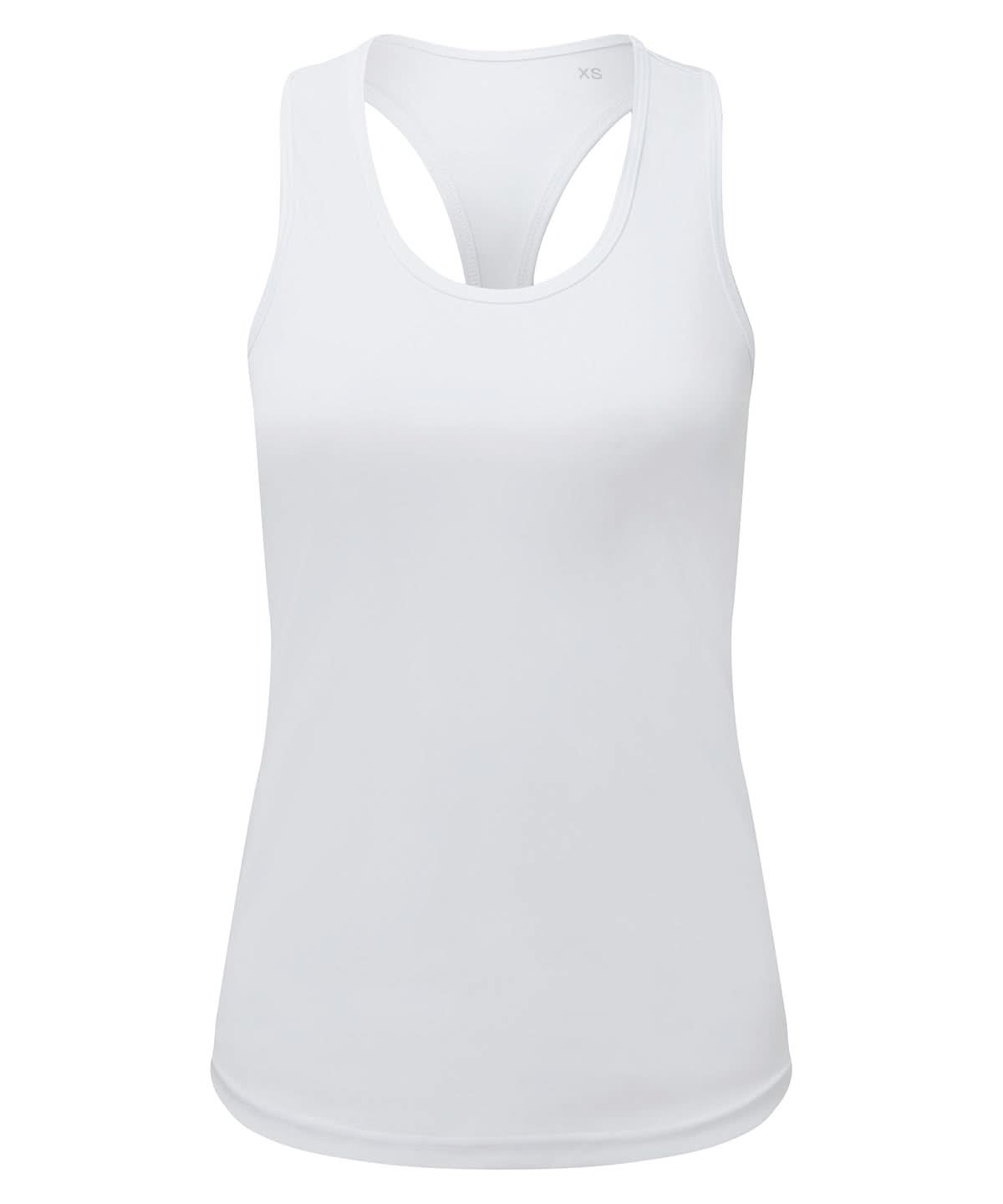 TriDri Tridri WomenS Recycled Performance Slim Racerback Vest TR527 - White - Customisable Vest