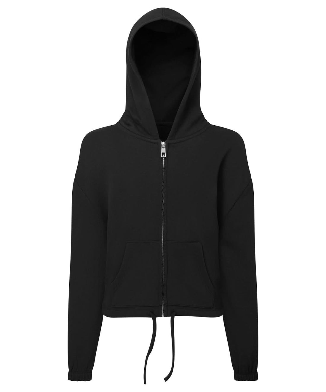 Kids TriDri recycled cropped oversize full-zip hoodie