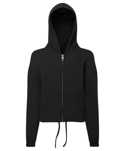 Kids TriDri recycled cropped oversize full-zip hoodie