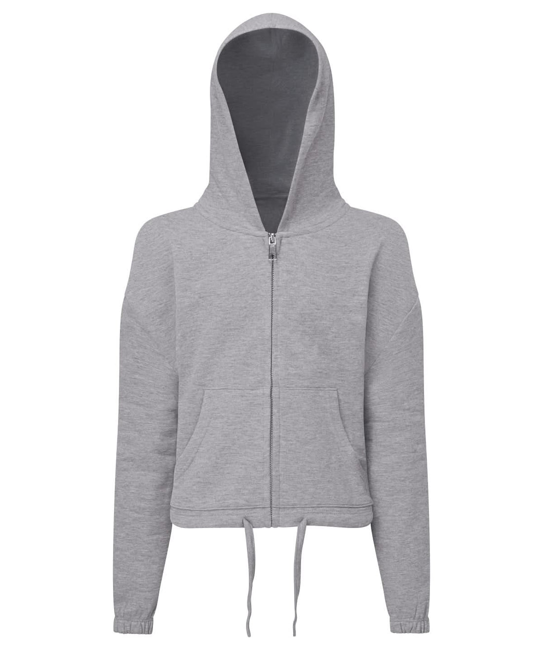 Kids TriDri recycled cropped oversize full-zip hoodie