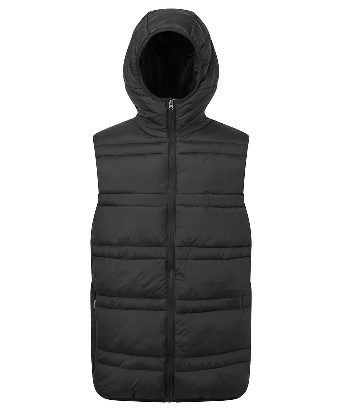 2786 Latitude hooded bodywarmer TS039 - Black - Customisable Gilets &amp; Body Warmers